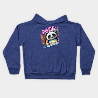 Graffiti-inspired portraiture Panda Kids Hoodie